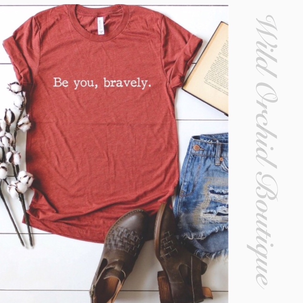 •Closeout•Be You Bravely Graphic Tee